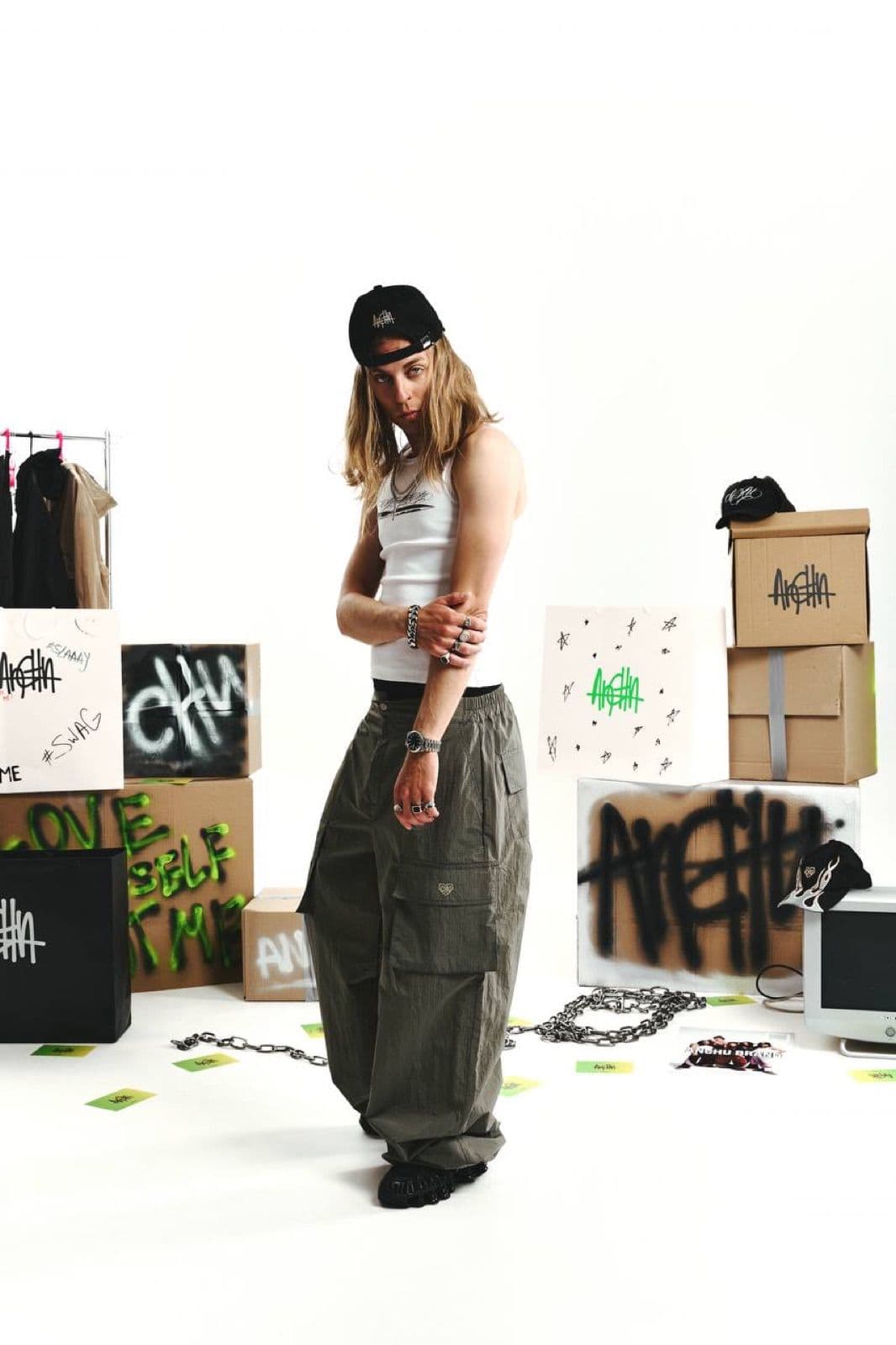 LIGHT PANTS CHU — Khaki/Gray